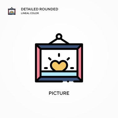 Resim vektör simgesi. Modern vektör illüstrasyon kavramları. Düzenlemesi ve kişiselleştirmesi kolay.