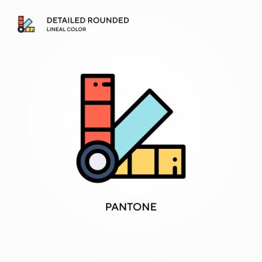 Pantone vektör simgesi. Modern vektör illüstrasyon kavramları. Düzenlemesi ve kişiselleştirmesi kolay.