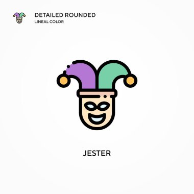 Soytarı vektör simgesi. Modern vektör illüstrasyon kavramları. Düzenlemesi ve kişiselleştirmesi kolay.