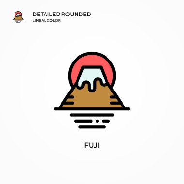 Fuji vektör simgesi. Modern vektör illüstrasyon kavramları. Düzenlemesi ve kişiselleştirmesi kolay.