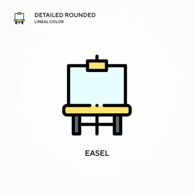 Easel vektör simgesi. Modern vektör illüstrasyon kavramları. Düzenlemesi ve kişiselleştirmesi kolay.