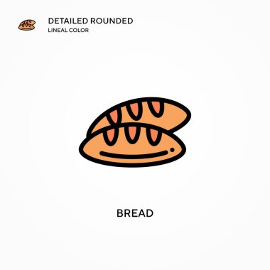 Ekmek vektör simgesi. Modern vektör illüstrasyon kavramları. Düzenlemesi ve kişiselleştirmesi kolay.