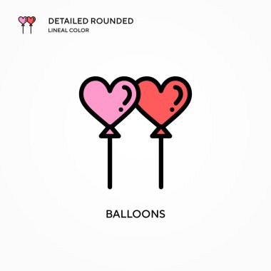 Balon vektör simgesi. Modern vektör illüstrasyon kavramları. Düzenlemesi ve kişiselleştirmesi kolay.