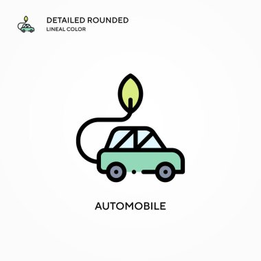 Otomobil vektör simgesi. Modern vektör illüstrasyon kavramları. Düzenlemesi ve kişiselleştirmesi kolay.