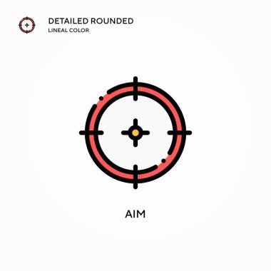 Hedef vektör simgesi. Modern vektör illüstrasyon kavramları. Düzenlemesi ve kişiselleştirmesi kolay.