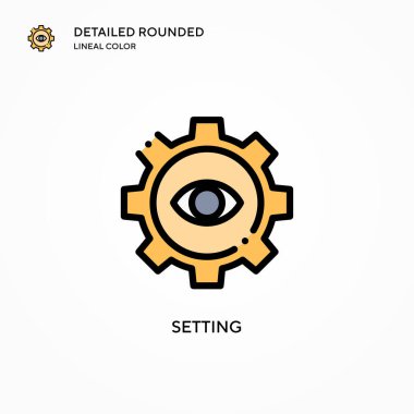 Vektör simgesi ayarlanıyor. Modern vektör illüstrasyon kavramları. Düzenlemesi ve kişiselleştirmesi kolay.