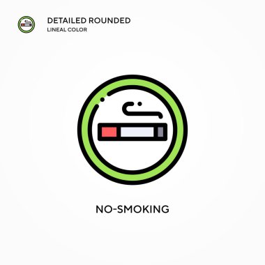 Sigara içilmeyen vektör simgesi. Modern vektör illüstrasyon kavramları. Düzenlemesi ve kişiselleştirmesi kolay.