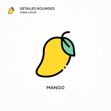 Mango vektör simgesi. Modern vektör illüstrasyon kavramları. Düzenlemesi ve kişiselleştirmesi kolay.