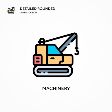 Makine vektör simgesi. Modern vektör illüstrasyon kavramları. Düzenlemesi ve kişiselleştirmesi kolay.