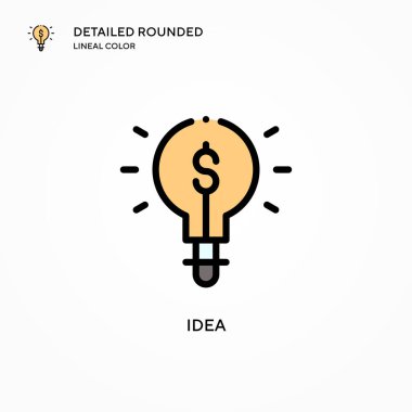Fikir vektör simgesi. Modern vektör illüstrasyon kavramları. Düzenlemesi ve kişiselleştirmesi kolay.