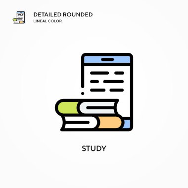 Vektör simgesini incele. Modern vektör illüstrasyon kavramları. Düzenlemesi ve kişiselleştirmesi kolay.