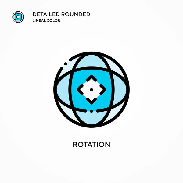Ikona Wektora Obrotowego Nowoczesne Koncepcje Ilustracji Wektorowej Łatwy Edycji Dostosowania — Wektor stockowy