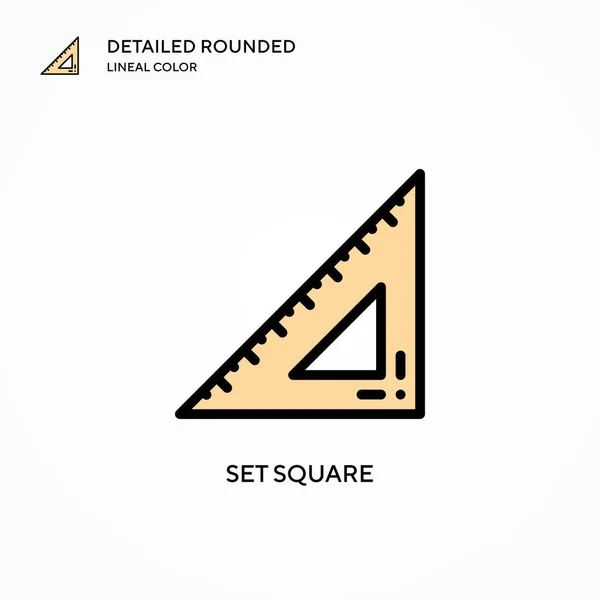 Set Square Vector Icon Modern Vector Illustration Concepts Easy Edit — Stock Vector