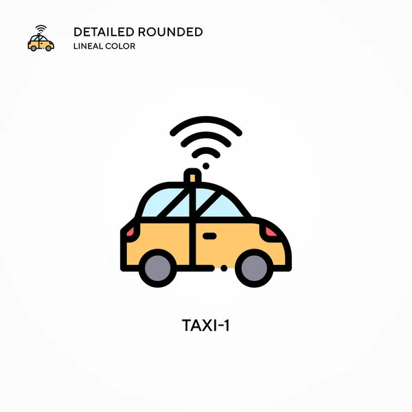 Ikona Wektora Taxi Nowoczesne Koncepcje Ilustracji Wektorowej Łatwy Edycji Dostosowania — Wektor stockowy