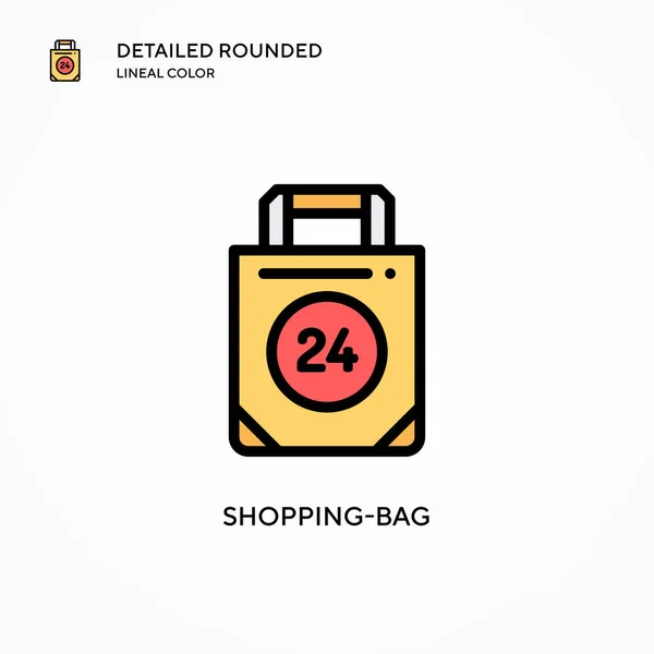 Icono Vector Bolsa Compras Conceptos Modernos Ilustración Vectorial Fácil Editar — Vector de stock