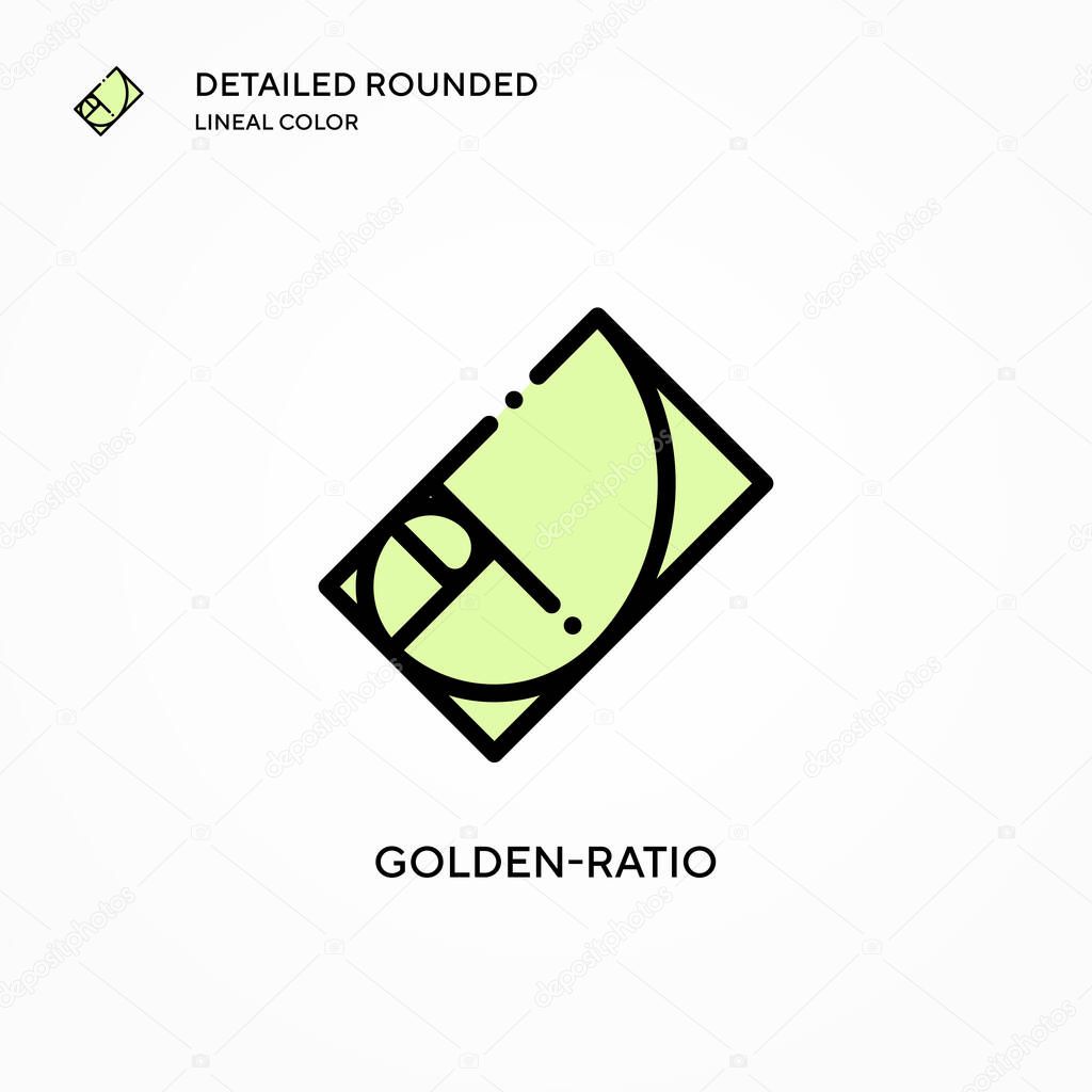 Golden-ratio vector icon. Modern vector illustration concepts. Easy to edit and customize.