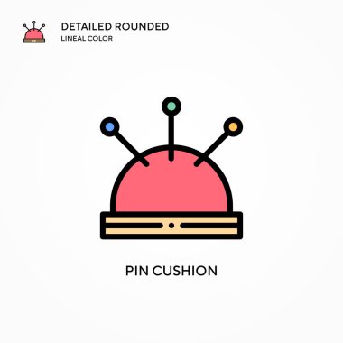 Pin yastık vektör simgesi. Modern vektör illüstrasyon kavramları. Düzenlemesi ve kişiselleştirmesi kolay.