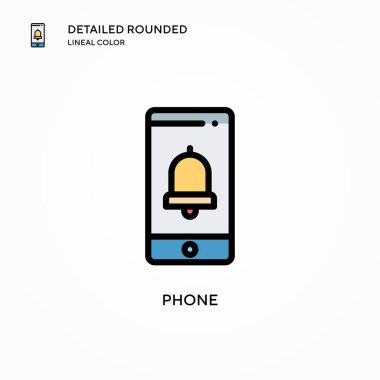 Telefon vektör simgesi. Modern vektör illüstrasyon kavramları. Düzenlemesi ve kişiselleştirmesi kolay.