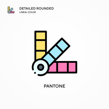 Pantone vektör simgesi. Modern vektör illüstrasyon kavramları. Düzenlemesi ve kişiselleştirmesi kolay.