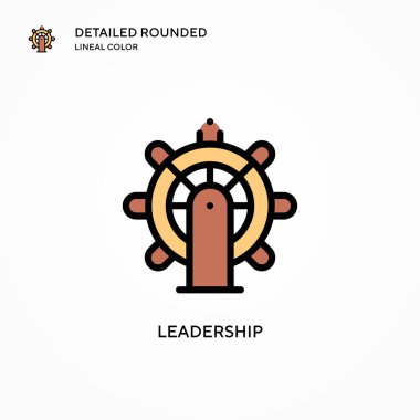 Liderlik vektör simgesi. Modern vektör illüstrasyon kavramları. Düzenlemesi ve kişiselleştirmesi kolay.