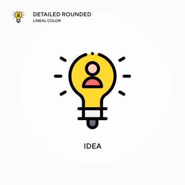 Fikir vektör simgesi. Modern vektör illüstrasyon kavramları. Düzenlemesi ve kişiselleştirmesi kolay.