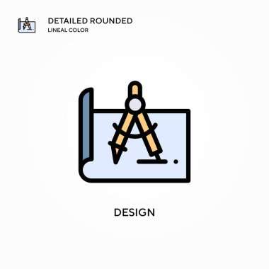 Tasarım vektör simgesi. Modern vektör illüstrasyon kavramları. Düzenlemesi ve kişiselleştirmesi kolay.