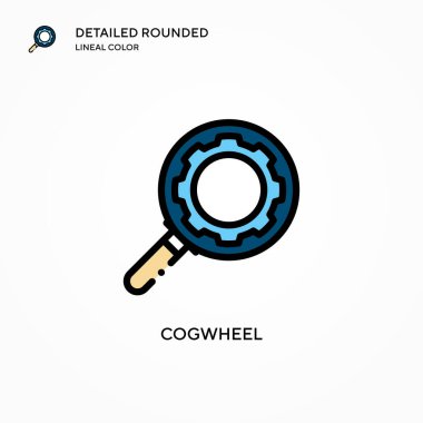 Çarklı vektör simgesi. Modern vektör illüstrasyon kavramları. Düzenlemesi ve kişiselleştirmesi kolay.