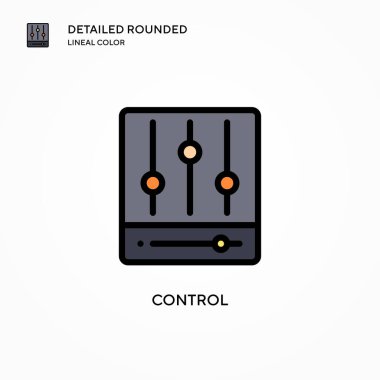 Kontrol vektör simgesi. Modern vektör illüstrasyon kavramları. Düzenlemesi ve kişiselleştirmesi kolay.