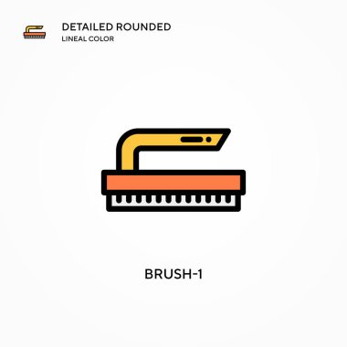 Fırça-1 vektör simgesi. Modern vektör illüstrasyon kavramları. Düzenlemesi ve kişiselleştirmesi kolay.