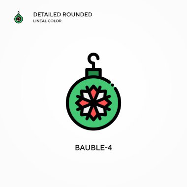 Bauble-4 vektör simgesi. Modern vektör illüstrasyon kavramları. Düzenlemesi ve kişiselleştirmesi kolay.