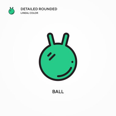 Top vektör simgesi. Modern vektör illüstrasyon kavramları. Düzenlemesi ve kişiselleştirmesi kolay.