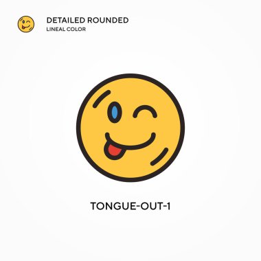 Dil-out-1 vektör simgesi. Modern vektör illüstrasyon kavramları. Düzenlemesi ve kişiselleştirmesi kolay.