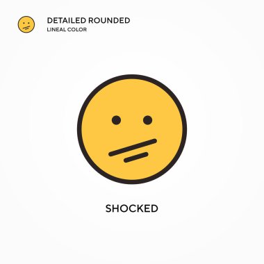 Şok vektör simgesi. Modern vektör illüstrasyon kavramları. Düzenlemesi ve kişiselleştirmesi kolay.