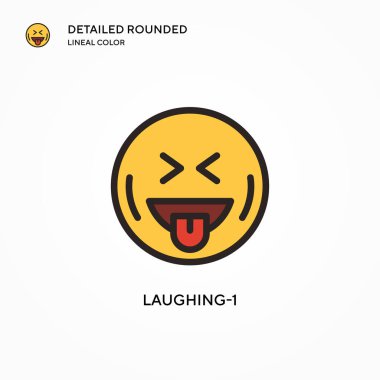 Kahkaha-1 vektör simgesi. Modern vektör illüstrasyon kavramları. Düzenlemesi ve kişiselleştirmesi kolay.