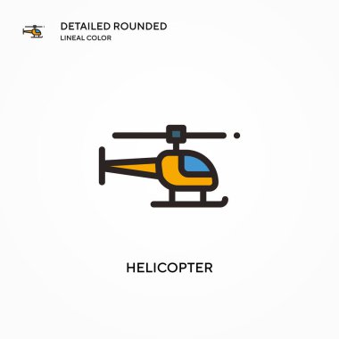 Helikopter vektör simgesi. Modern vektör illüstrasyon kavramları. Düzenlemesi ve kişiselleştirmesi kolay.