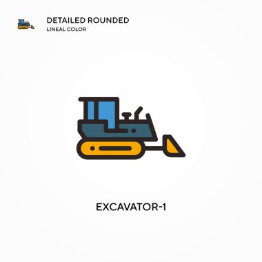Kazı-1 vektör simgesi. Modern vektör illüstrasyon kavramları. Düzenlemesi ve kişiselleştirmesi kolay.