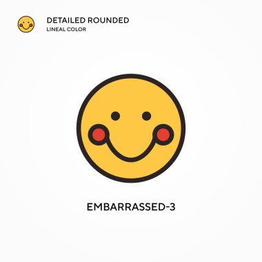 Utangaç-3 vektör simgesi. Modern vektör illüstrasyon kavramları. Düzenlemesi ve kişiselleştirmesi kolay.