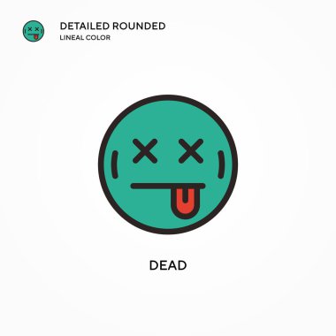 Ölü vektör simgesi. Modern vektör illüstrasyon kavramları. Düzenlemesi ve kişiselleştirmesi kolay.