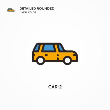 Araç-2 vektör simgesi. Modern vektör illüstrasyon kavramları. Düzenlemesi ve kişiselleştirmesi kolay.