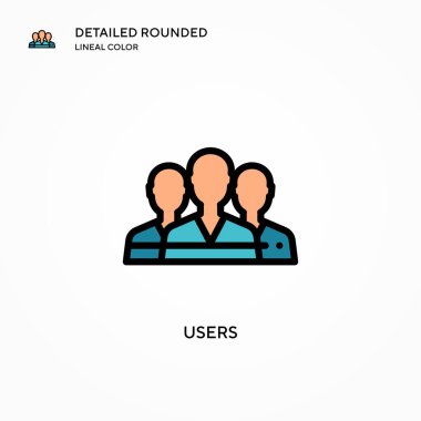 Kullanıcı vektör simgesi. Modern vektör illüstrasyon kavramları. Düzenlemesi ve kişiselleştirmesi kolay.