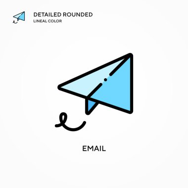 E- posta vektör simgesi. Modern vektör illüstrasyon kavramları. Düzenlemesi ve kişiselleştirmesi kolay.