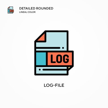 Günlük dosyası vektör simgesi. Modern vektör illüstrasyon kavramları. Düzenlemesi ve kişiselleştirmesi kolay.