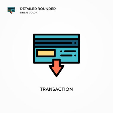 Aktarım vektör simgesi. Modern vektör illüstrasyon kavramları. Düzenlemesi ve kişiselleştirmesi kolay.