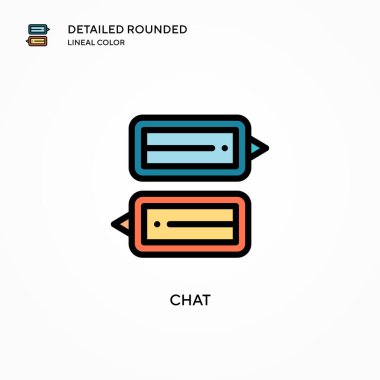 Sohbet vektörü simgesi. Modern vektör illüstrasyon kavramları. Düzenlemesi ve kişiselleştirmesi kolay.