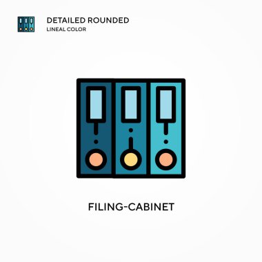 Dosya-kabin vektör simgesi. Modern vektör illüstrasyon kavramları. Düzenlemesi ve kişiselleştirmesi kolay.