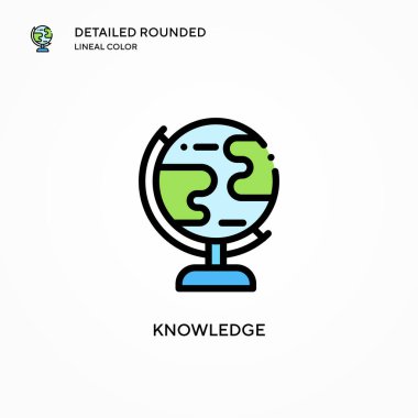 Bilgi vektör simgesi. Modern vektör illüstrasyon kavramları. Düzenlemesi ve kişiselleştirmesi kolay.