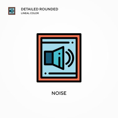Gürültü vektör simgesi. Modern vektör illüstrasyon kavramları. Düzenlemesi ve kişiselleştirmesi kolay.