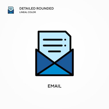 E- posta vektör simgesi. Modern vektör illüstrasyon kavramları. Düzenlemesi ve kişiselleştirmesi kolay.