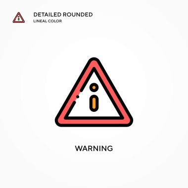 Uyarı vektör simgesi. Modern vektör illüstrasyon kavramları. Düzenlemesi ve kişiselleştirmesi kolay.