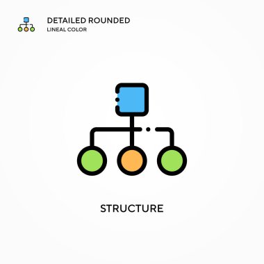 Yapı vektör simgesi. Modern vektör illüstrasyon kavramları. Düzenlemesi ve kişiselleştirmesi kolay.